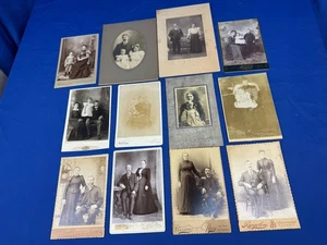 12 C1895 Cabinet Cards, Photo Cards COUPLES & PARENTS w/ KID Instant Collection! - Picture 1 of 15