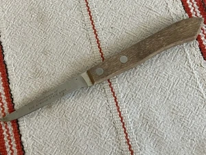 VINTAGE BARRETTS ATWOOD STATE BANK Werbung PARING MESSER MIT Holzgriff JAPAN - Bild 1 von 24