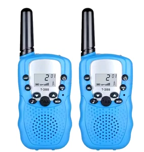 Mini Talkie-Walkie pour Enfants – Lot de 2 avec Lampe de Poche LCD Bleu - Picture 1 of 7