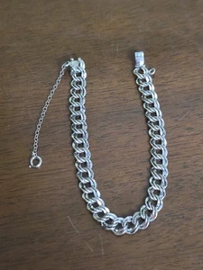 VTG ELCO .925 STERLING SILVER BRACELET 11.3 GRAMS 7" WOMENS DOUBLE LINK CHAIN - Picture 1 of 12