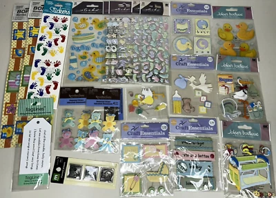 LOT OF 20 NOS Sealed Scrapbooking Stickers and Accents Unisex Baby Boy Girl - Image 1 of 4
