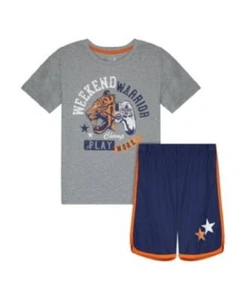 Max Olivia Boys Weekend Warrior T-shirt & Shorts Color Gray Size S (6-7) - Picture 1 of 1