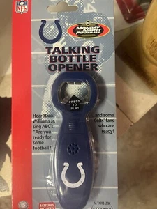 NFL Indianapolis Colts sprechender Flaschenöffner. Braucht Batterien.  Neu - Bild 1 von 5