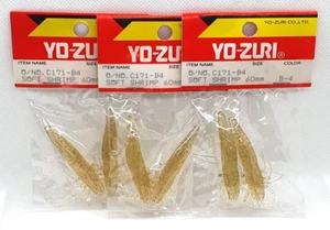 3 Bustine Gamberetti in silicone YO-ZURI - 60 mm - Bolentino - Spinning - CD893 - Imagen 1 de 6
