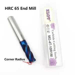 Solid Carbide NACO Coated Corner Radius End Milling Cutter 2mm-16mm High Perf. - Picture 1 of 2