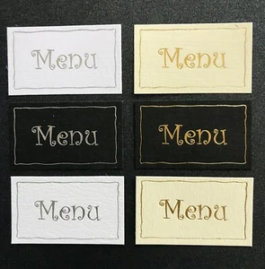 Applique Menu, card topper, sentimento, abbellimento pk10 - Foto 1 di 2