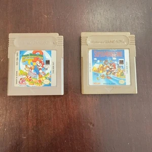 Super Mario Land 1 & 2 Lot Nintendo Game Boy Authentic Carts Only - Picture 1 of 3