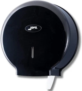 Jofel Valor Plastic 9 Inch Single Roll Toilet Paper Dispenser, Black - Picture 1 of 6