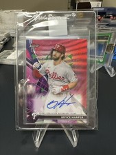 Bryce Harper 2021 Topps Finest Red Wave Refractor Auto 5/5 On Card Auto Ebay 1/1