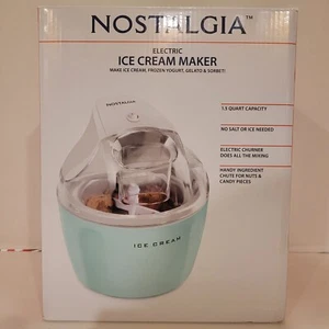 NOSTALGIA Electric Ice Cream Maker 1.5 Qt Capacity Frozen Yogurt Gelato Sorbet - Picture 1 of 4