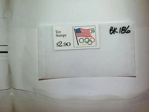 USA Briefmarkenheftchen BK 186 - Flagge Olympia Ringe - Kamm. versand! - Bild 1 von 1