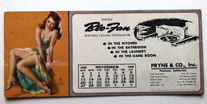 Noviembre 1949 Pinup Girl Fotos Blotter por Earl Moran -- Showgirl - Imagen 1 de 3