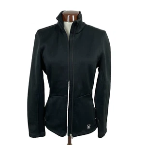 Spyder Endure Full Zip Core LS Sweater Black Fleece Woman's Medium UK 10/12 - Picture 1 of 19