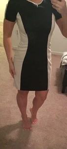 KENSIE DRESSES NEW Black Matte Jersey Colorblock Gorgeous On Sexy Dress Size 4 - Picture 1 of 9