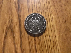DEUTSCHLAND 2 MARK LUDWIG ERHARD 1992 F PROOF MÜNZE (T478) - Bild 1 von 2