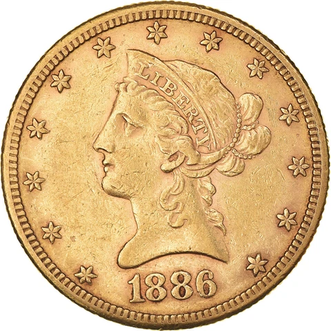 [#1042031] Coin, United States, Coronet Head, 10 Dollars, 1886, San Francisco, A Cover
