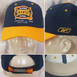 SUPERBOWL XXXVIII CAP HAT FEBRUARY 7, 2004 HOUSTON NFL REEBOK - Picture 1 of 13
