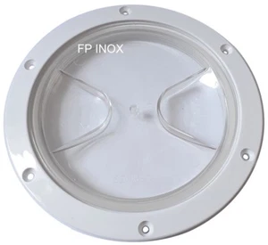 Trappe Ronde Transparente Ø 172mm Plastique Avec Joint Bateau Camping car - Imagen 1 de 3