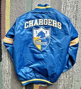 STARTER Los Angeles Chargers size large L Quilt Lined Baby Blue LA NEW