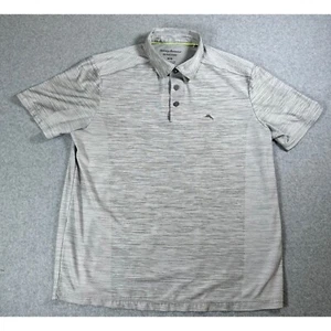 Tommy Bahama Men's IslandZone Polo Shirt Gray Heathered Moisture Wicking M - Picture 1 of 9