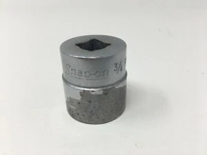 SNAP-ON SAE 3/4" Chrome Socket 3/8" Drive 12 Point Shallow FV241 Used - Bild 1 von 4