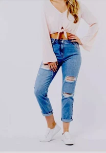 Ladies All About Eve Top Size 10 Flared Sleeve Top Blouse New RP $59.95 Pea - Picture 1 of 3