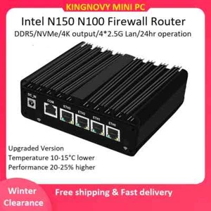 Fanless Mini PC 12th Gen Intel N150 4xi226 LAN 2.5G Firewall computer OPNsense - Picture 1 of 15