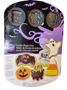 Wilton Halloween Sartén para Hornear Galletas 12 Diseños Utensilios para Hornear Calabaza Fantasma Momia NUEVO - Imagen 1 de 4