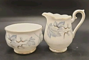 Vintage Royal Albert Silver Maple small Milk Jug And Sugar Bowl Creamer - Picture 1 of 8