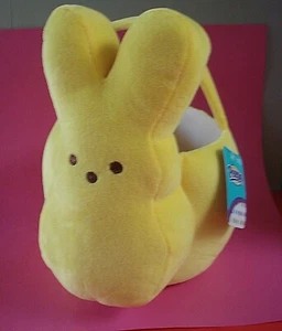 PEEPS EASTER BASKET PLUSH YELLOW NEW - Picture 1 of 2