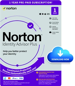 Norton Identity Advisor Plus 2025 1 Device 12 Month - 5 Minute Delivery by Email - Picture 1 of 1