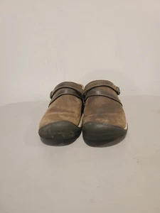Keen Slide Brown Leather Hiking Comfort Slip On Sneaker Shoes Size US 6.5 - Picture 1 of 6