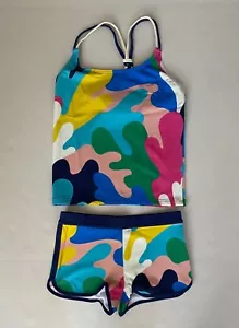 New Mini Boden Camo Swim Shorts Size: 9-10y and Tankini and Tankini Top 11-12 - Picture 1 of 2