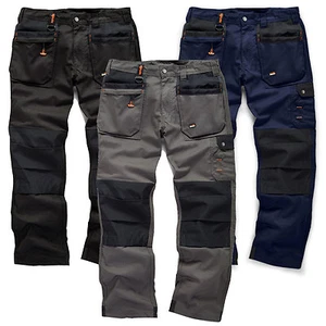 Scruffs WORKER PLUS Work Trousers Graphite Grey Navy Black Trade Hardwearing - Photo 1/13
