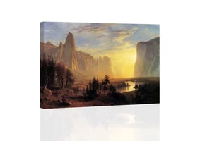 "Yosemite Valley, Yellowstone Park-Bierstadt" CANVAS WALL ART - Picture 1 of 2