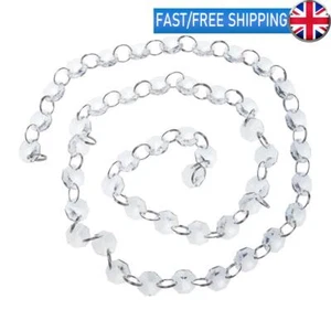 Glass Crystal Garland Chandelier Octagon Beads Chain for Hanging Home Decor - Picture 1 of 12
