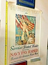 Vintage Hailing You for U.S. Navy US GOV PRINTING OFFICE 1973-713-544/022 2'X3'.