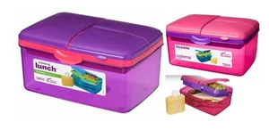 Sistema Quaddie 4 Compartment Lunch Box 2 Ltr BPA Free Office School Travel - Picture 1 of 5