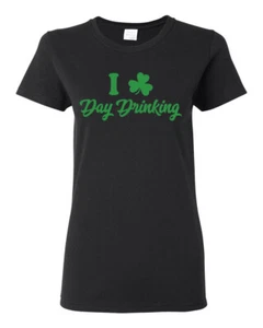 St.Patrick's Day Irish Pride Luck Collections Black Women Graphic T-Shirt - Picture 1 of 13