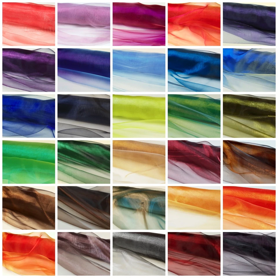 Organza Stoff Two Tone 2 Farbig Deko Kleidung Schal Karneval Fasching Meterware - Bild 1 von 1