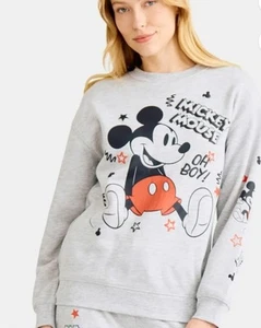 Felpa Pullover Pile Grafica Disney Topolino Scribbles Junior Taglia S - Foto 1 di 8