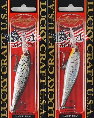 (LOTE DE 2) PUNTERO LUCKY CRAFT 78DD 3/8 OZ PT78DDSP-154 CRACK NEGRO I9232 Foto 1 de 2