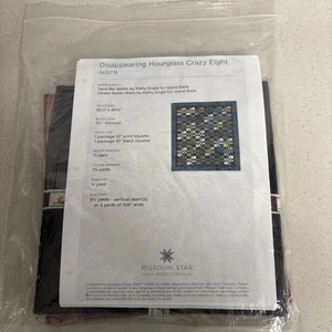 Missouri Star Quilt Kit Disappearing Hourglass Crazy Eight 82 1/2x 93 3/4 - Picture 1 of 6