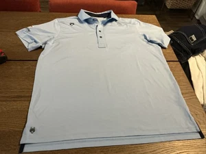 Greyson Polo Shirt Mens Large Blue Cadillac Escalade HQ Performance Golf Stretch - Picture 1 of 19