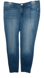 Nine West Medium Wash Gramercy Skinny Ankle Jeans Size 12 - 1% Spandex FREE SHIP - Picture 1 of 5