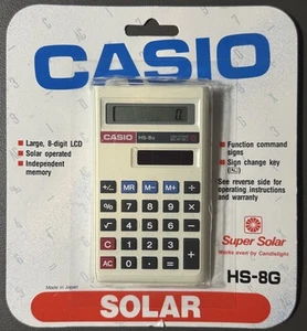 *NEW* Casio HS-8G Solar Cell High Power Calculator Japan NIB Blister Vintage - Picture 1 of 3