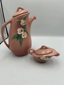 Roseville Pink Mock Orange Coffee Set #971-S and 971-P - Picture 1 of 8