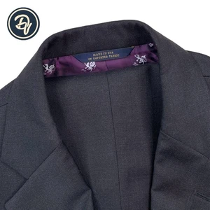 Mens 42 L Brooks Brothers " Custom Tailored " Solid Charcoal Grey Wool Suit - Picture 1 of 24