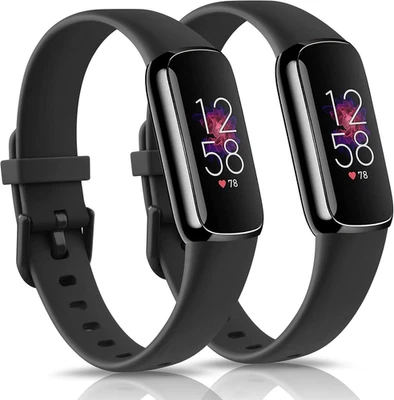 Paquete de 2 Bandas para Fitbit Luxe Bandas Mujer Hombre, Pulsera Silicona Suave Reemplazo Foto 1 de 4