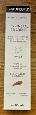 Солнцезащитный крем MD Solar Sciences MD Mineral BB SPF 50 темный тонированный лосьон 4/25 - Изображение 1 из 4